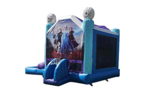 Vend château gonflable combo Reine des neiges