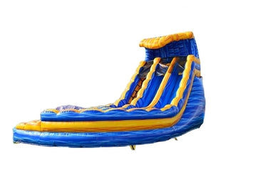 Vend château gonflable toboggan double vagues