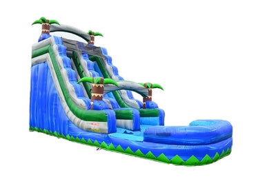 Vend château gonflable toboggan aquatique blue