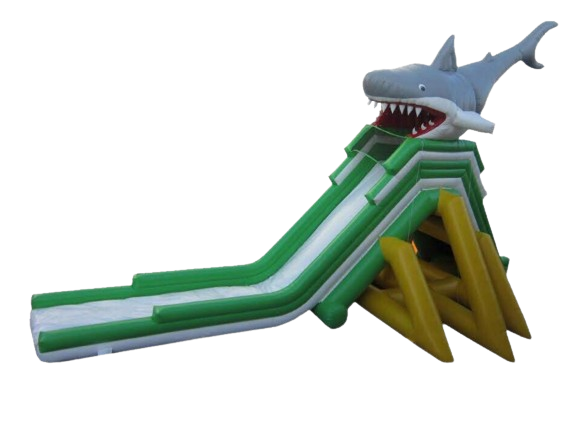 Toboggan gonflable géant requin