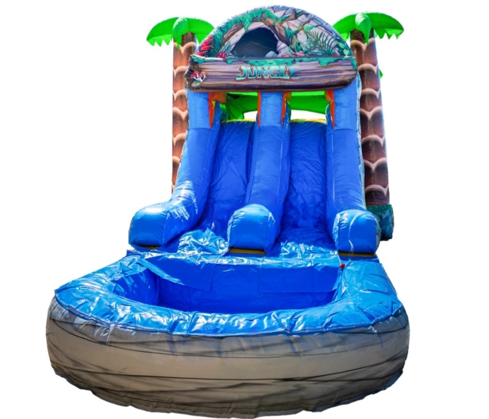 Location château gonflable jungle toboggan aquatique